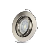 V-TAC Twist-To-Open GU10 LED spotlámpa keret, matt króm billenthető lámpatest - SKU 3646
