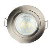 V-TAC Twist-To-Open GU10 LED spotlámpa keret, matt króm fix lámpatest - SKU 3643