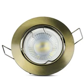 V-TAC GU10 LED spotlámpa keret, arany színű billenthető lámpatest - SKU 8579