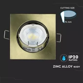 V-TAC GU10 LED spotlámpa keret, sárgaréz színű billenthető lámpatest - SKU 8581