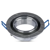 1*GU10 Fitting Round Aluminium Brush