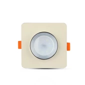 V-TAC GU10 LED spotlámpa keret, törtfehér+króm fix lámpatest - SKU 3122