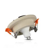 V-TAC GU10 LED spotlámpa keret, törtfehér+króm fix lámpatest - SKU 3126