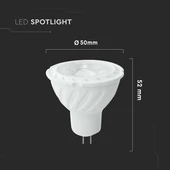 V-TAC GU5.3-MR16 LED spot égő 6W hideg fehér 38° - SKU 23888