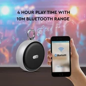 Portable Bluetooth Speaker With Micro USB And High End Cable 800mah Battery Grey