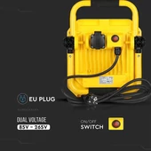 V-TAC hordozható 230V LED reflektor 50W hideg fehér 80 Lm/W - SKU 946