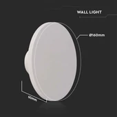 12W LED Dome light, 360°D, 3000K, White body