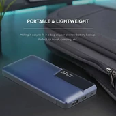 V-TAC kék, 10000mAh powerbank, kijelzővel - SKU 8872