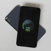 V-TAC kék, 8000mAh powerbank vezeték nélküli töltővel, kijelzővel - SKU 8862