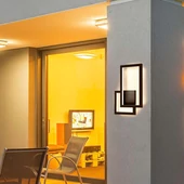V-TAC kettős négyszög 20W Corten barna fali lámpa, IP20, meleg fehér, 120 Lm/W - SKU 6840