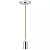 Chrome Metal Cup Pendant Light Beige