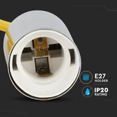 Chrome Metal Cup Pendant Light Yellow