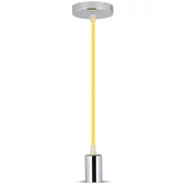 Chrome Metal Cup Pendant Light Yellow