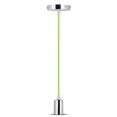 Chrome Metal Cup Pendant Light Green