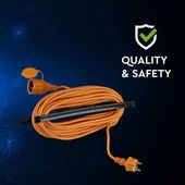 Extension Cord 3G 1.5MM*15M 1 Way 16A IP44 Orange&Black