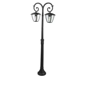Pole Lamp 2XE27 1410mm IP44 Black