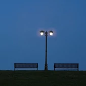 Pole Lamp 2XE27 1990mm IP44 Black