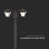 Pole Lamp 2XE27 2280mm IP44 Black