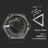 Pole Lamp 3XE27 1990mm IP44 Black