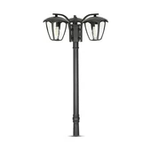 Pole Lamp 3XE27 1990mm IP44 Black