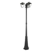 Pole Lamp 3XE27 1990mm IP44 Black