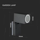 Wall Fitting GU10  Adjustable Head Aluminum 1 Way IP44