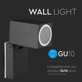 Wall Fitting GU10  Adjustable Head Aluminum 1 Way IP44