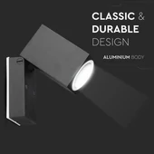 Wall Fitting GU10  Adjustable Head Aluminum 1 Way IP44