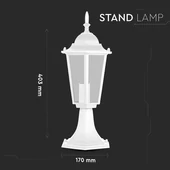 Stand Lamp 30cm Matt White