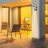 V-TAC kültéri 17W LED lámpa, kerek forgatható fejjel, fekete házzal, meleg fehér - SKU 2952