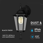 Wall Lamp E27 Matt Black Down