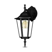 Wall Lamp E27 Matt Black Down