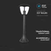 Garden Lamp 600mm IP44 Black