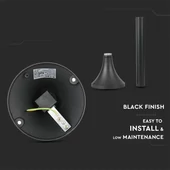 Garden Lamp 600mm IP44 Black