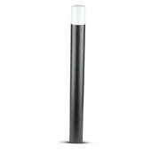 GU10 Garden Floor Lamp Aluminum Body Cylinder Black 80x80x800mm IP54