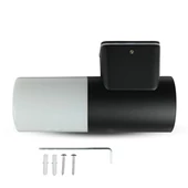 GU10 Garden Wall Lamp Aluminum Body Cylinder Black 121x80x250mm IP54