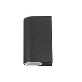 Wall Sleek Wall Fitting Aluminium Round Black 2Way IP44