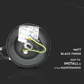 Ceiling Garden Lamp Matt Black