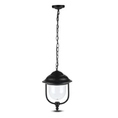 Garden Lamp With Clear PC Cover Black