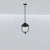 Garden Lamp With Clear PC Cover Black