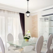 Garden Lamp With Clear PC Cover Black