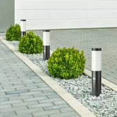 V-TAC kültéri, mozgásérzékelős antracit szürke állólámpa, 45 cm, E27 foglalattal - SKU 8965