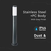 Е27 Bollard Lamp 80CM With Stainless Steel Body Grey IP44