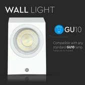 Wall Sleek Wall Fitting  Square White Body  2Way IP44