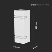 Wall Fiting Square White Body 2Way IP44