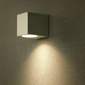 Wall Sleek Wall Fitting  Square White Body 1Way IP44