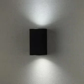 Wall Sleek Wall Fitting Aluminium Square Black 2Way IP44