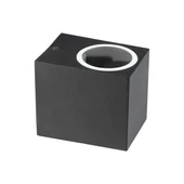 Wall Sleek Wall Fitting Aluminium Square Black 1Way IP44