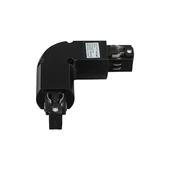 V-TAC L alakú tracklight sín csatlakozó, fekete - SKU 3528