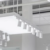 V-TAC LED 10°-os sínes spotlámpa állítható szöggel, 35W hideg fehér - SKU 211257